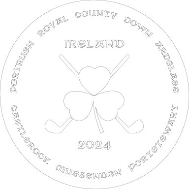 Promo w Logo 16 ga 11" Dia. #4 Finish SSTL Wall Plaque Ireland Golf